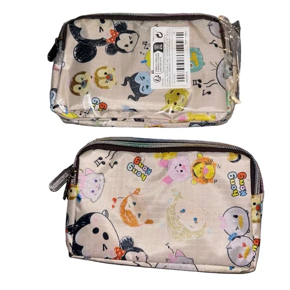 Tsum Tsum Disney’s Characters Beige Waterproof Clutch Wristlet Hong Kong Bag - Picture 7 of 8